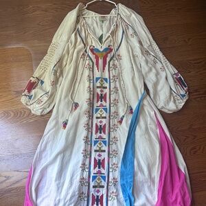 Farm Rio Embroidered Maxi Dress